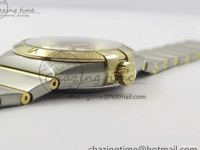 0303 Constellation 38mm SS YG VSF 1:1 Best Edition White Textured Dial on SS YG Bracelet A8500 Super Clone Upgraded 7922